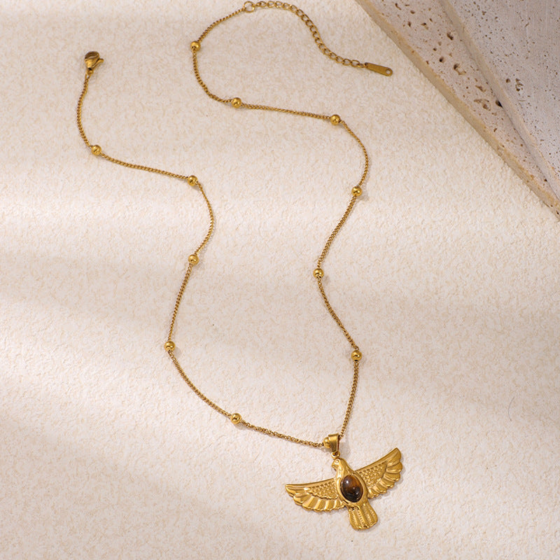 Gold Winged Pendant Necklace