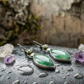 Vintage Metal Leaf Dangle Earrings