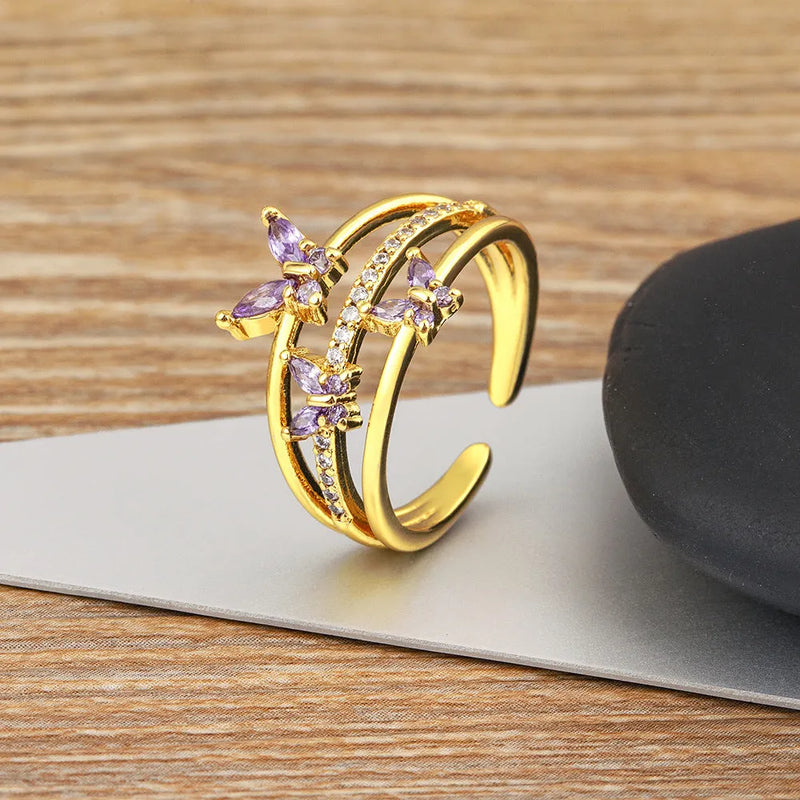 Elegant Amethyst Gold Ring