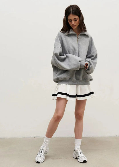Zip-up Navy Sweater