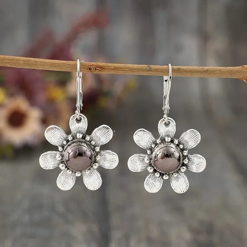 Vintage Flower Dangle Earrings