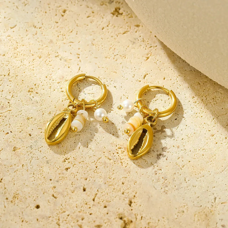 Elegant Pearl Shell Earrings