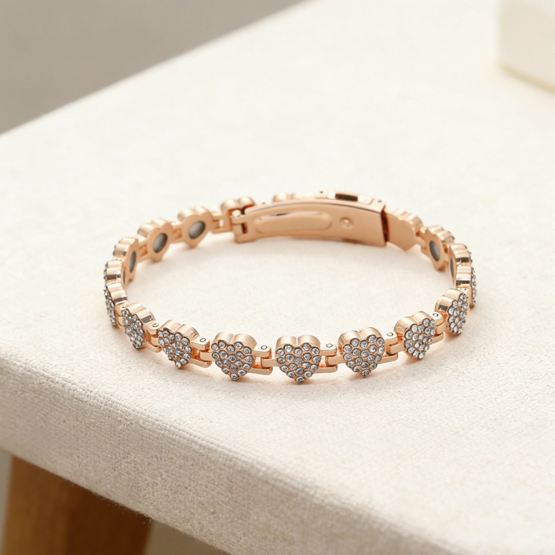 Elegant Crystal Heart Bracelet
