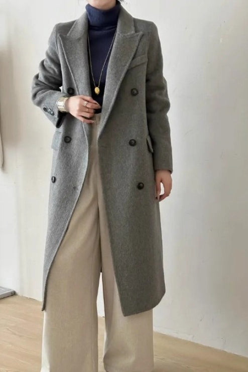 Double Breasted Wool Overcoat