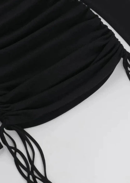 Off-shoulder Drawstring Bodycon Dress
