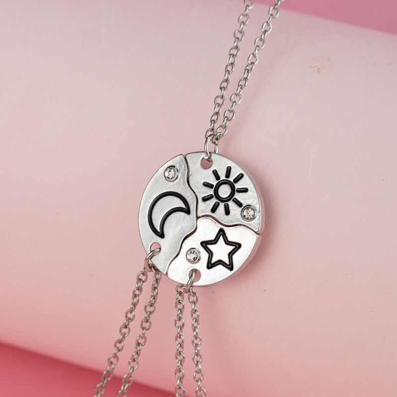 Celestial Moon Star Necklace