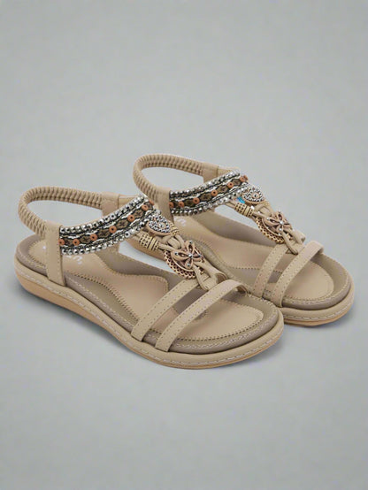 Siketu | Meralda Braided Sequins Cushioned Sandal