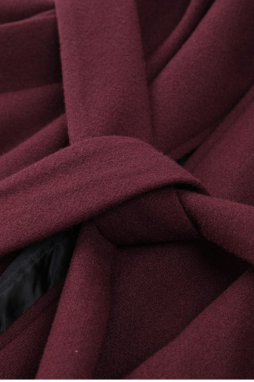 Scarf Collar Long Overcoat