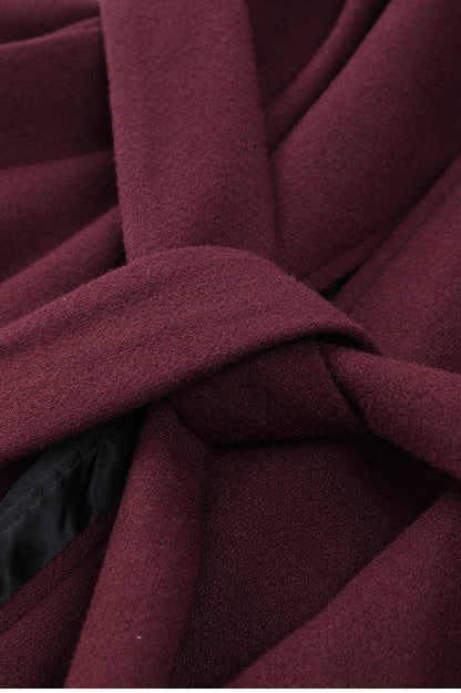 Scarf Collar Long Overcoat