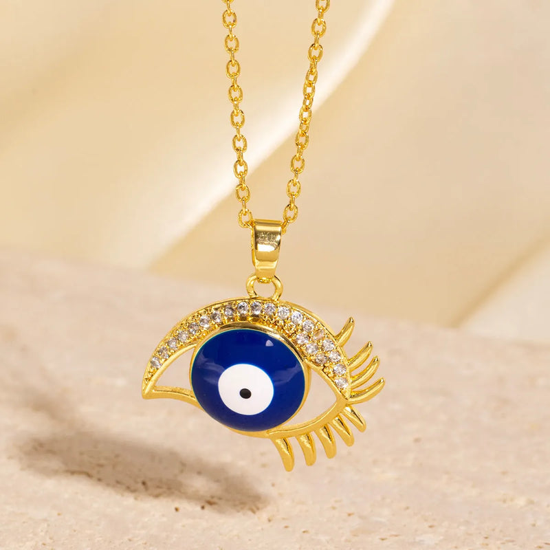Evil Eye Gold Necklace