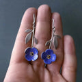 Vintage Blue Flower Earrings