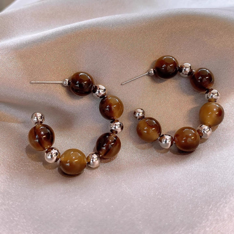 Amber Bead Earrings