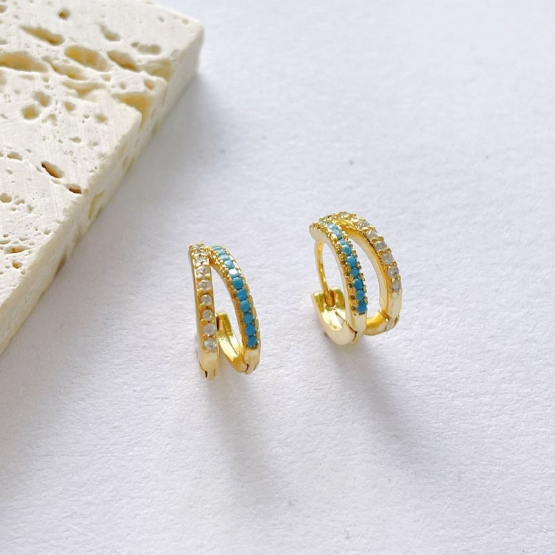 Elegant Turquoise Hoop Earrings