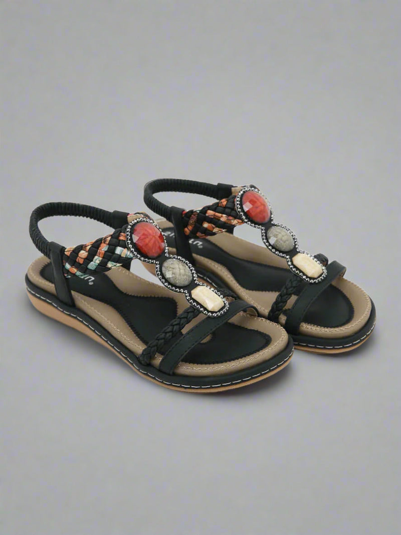 Siketu | Lush Beaded Cushioned Sandal