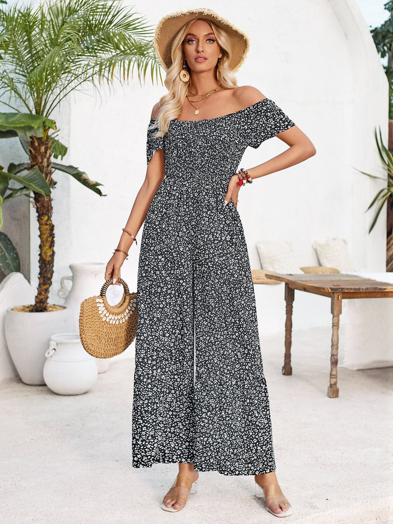 Tammy Off-shoulder Jumpsuit - Black