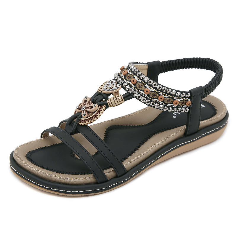 Siketu | Meralda Braided Sequins Cushioned Sandal
