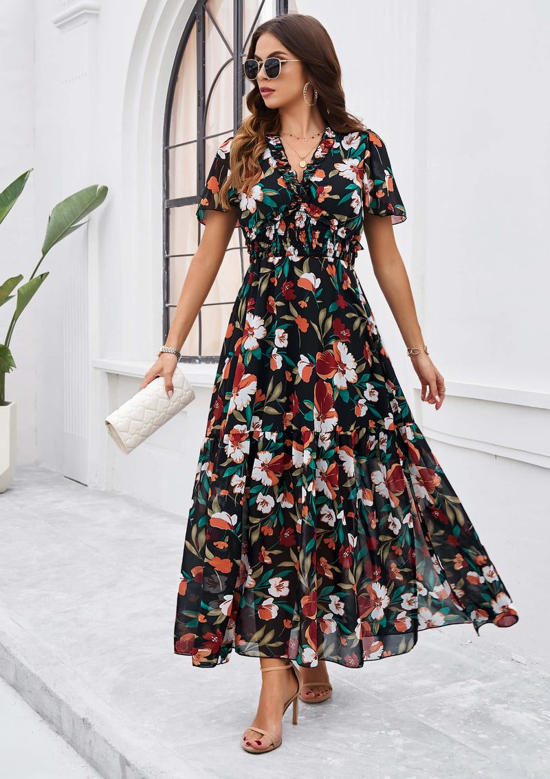 Fiora Maxi Dress - Black