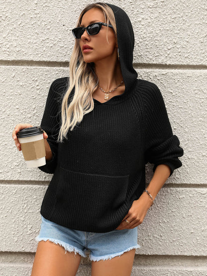 Cozy Star Hoodie Sweater - Black