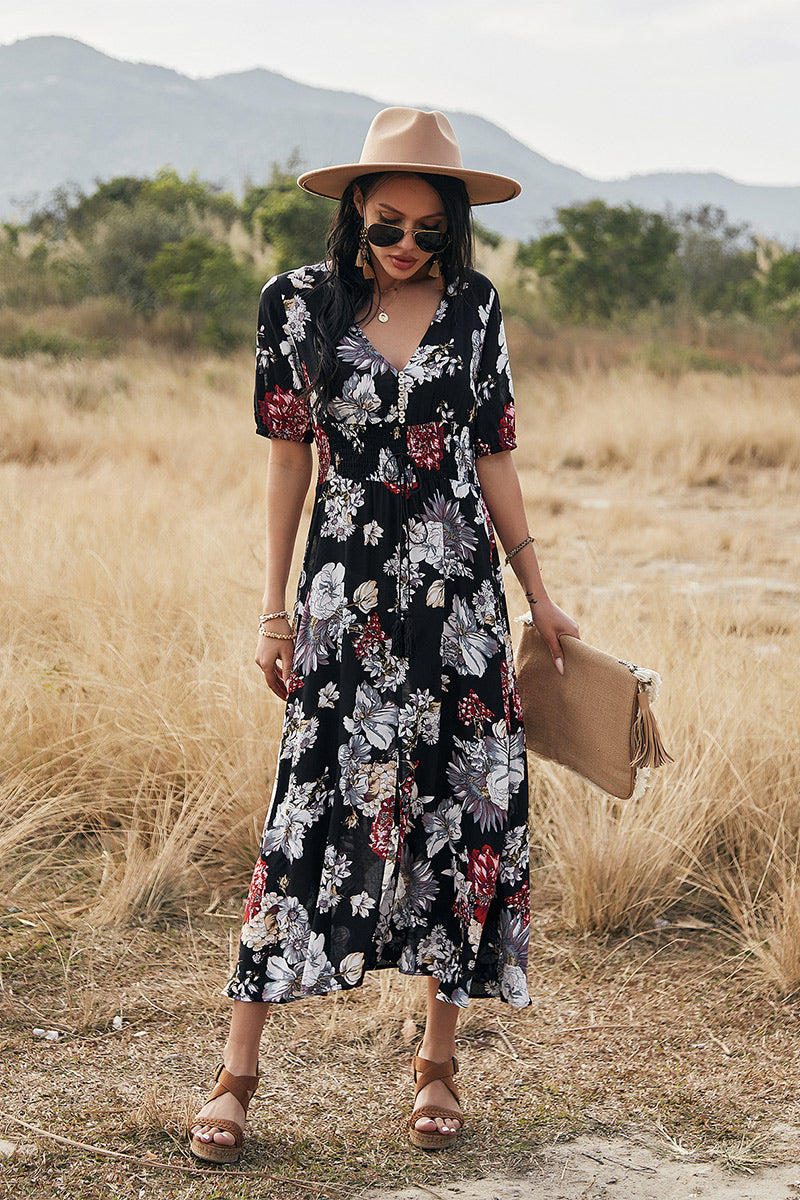 Celestina Print Midi Dress