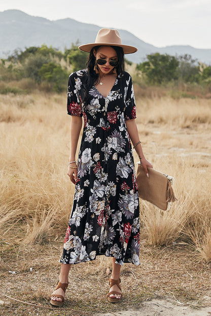 Celestina Print Midi Dress