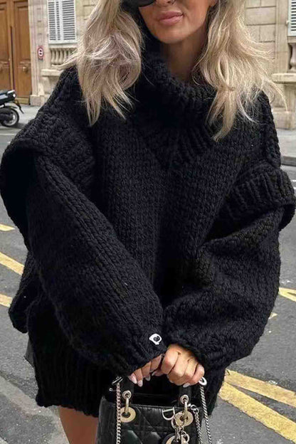 Long Sleeve Cowl Neck Sweater