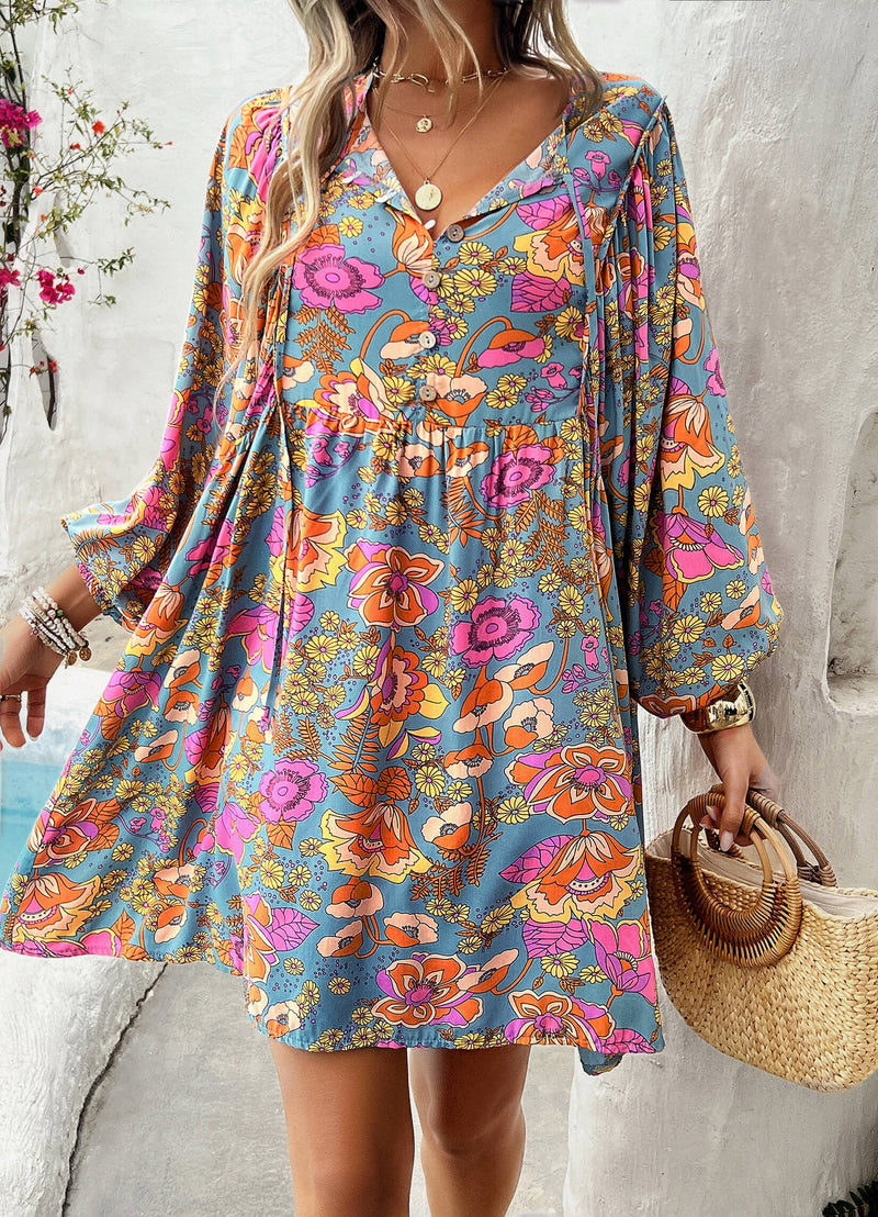 Athena Mini Dress - Blue