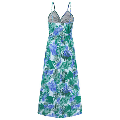 Cynthia V-neck Maxi Dress - Blue
