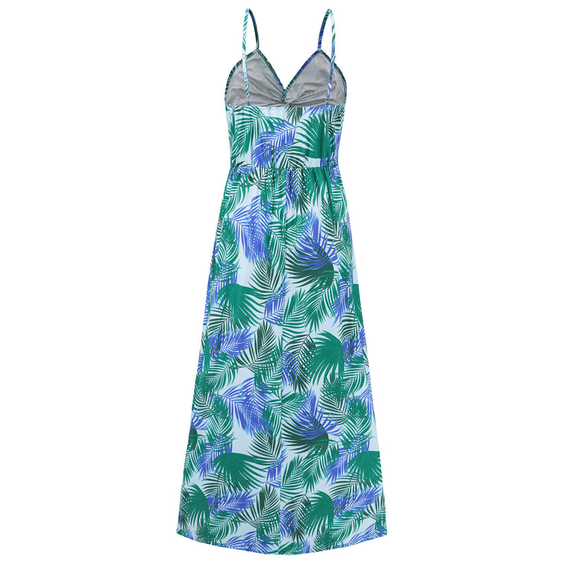 Cynthia V-neck Maxi Dress - Blue