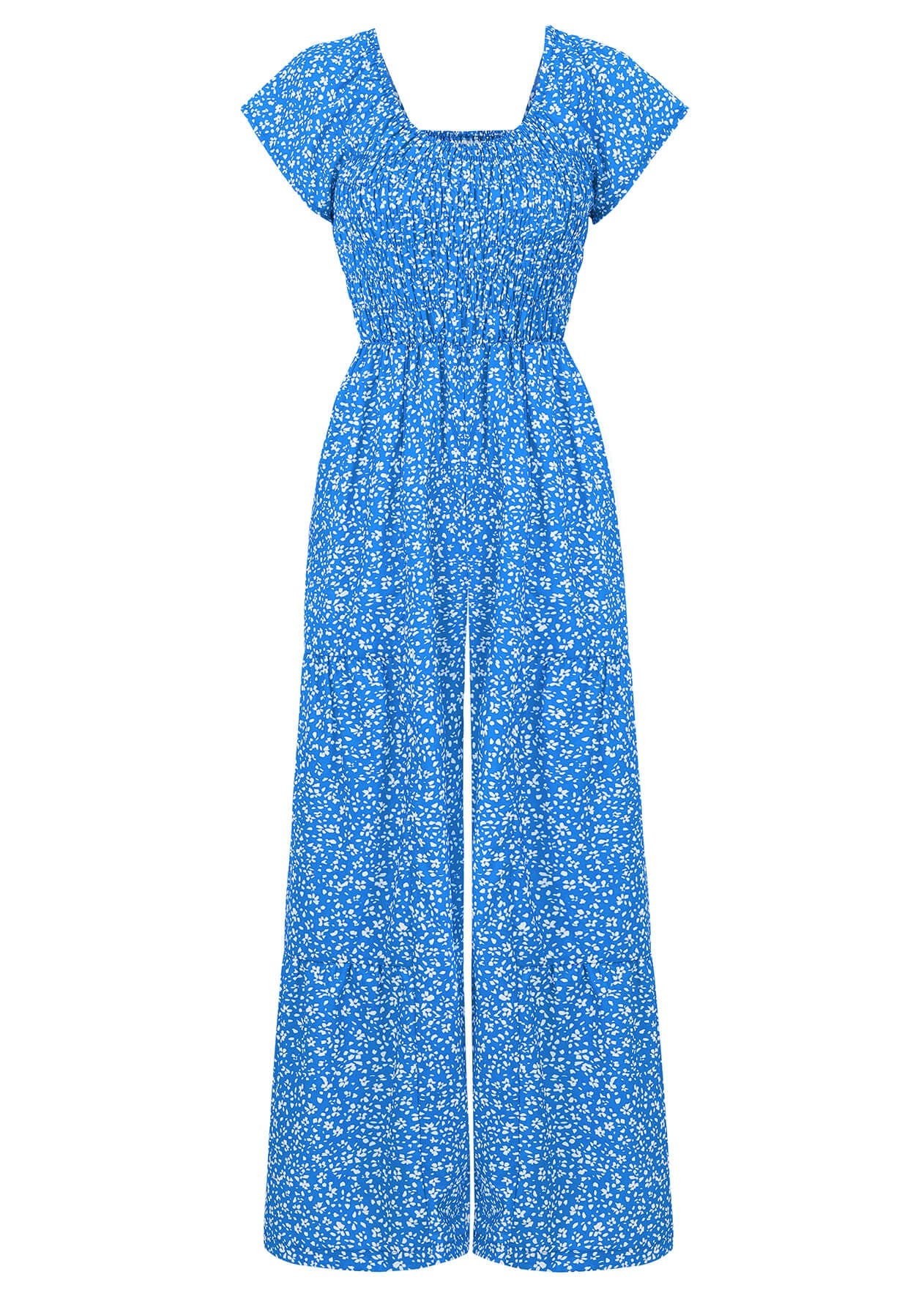 Tammy Off-shoulder Jumpsuit - Blue