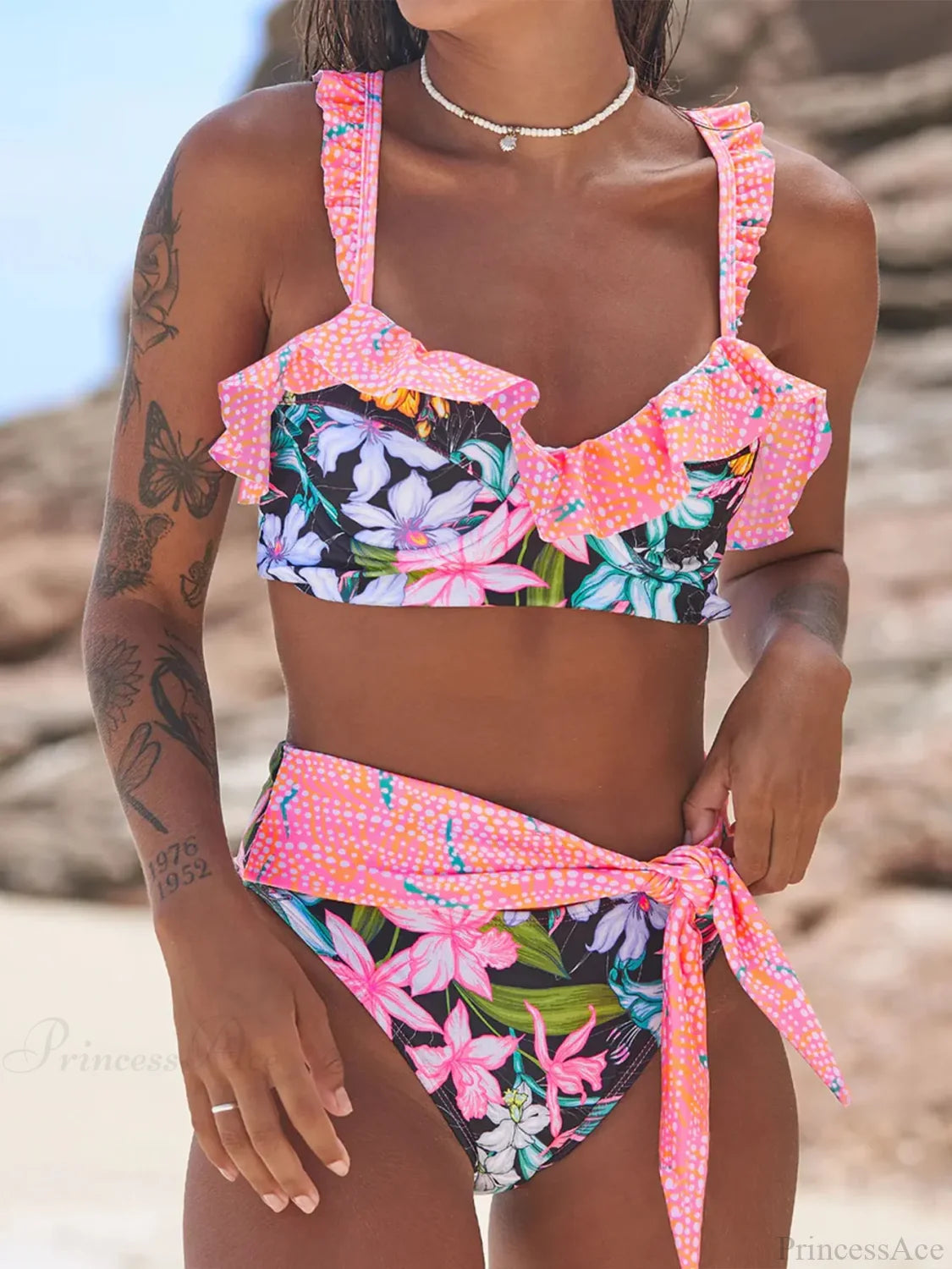 Brazilian Halter Push Up Two Piece Set