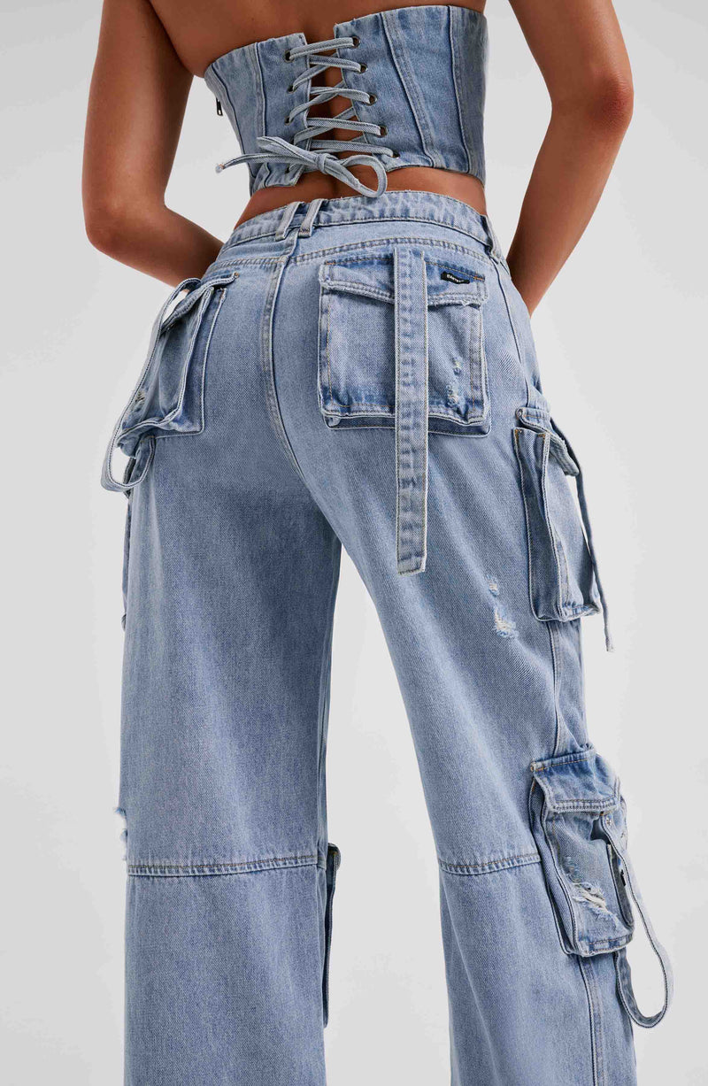 Lucia Cargo Pant - Blue