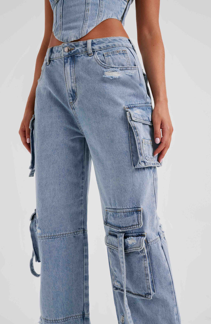 Lucia Cargo Pant - Blue