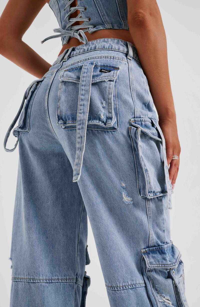Lucia Cargo Pant - Blue