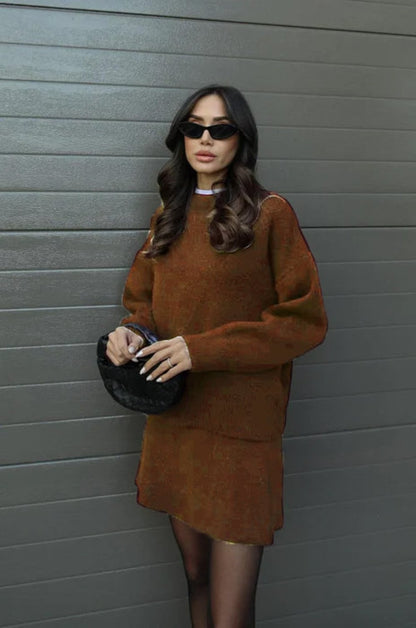 Cozy Knit Skirt Suit