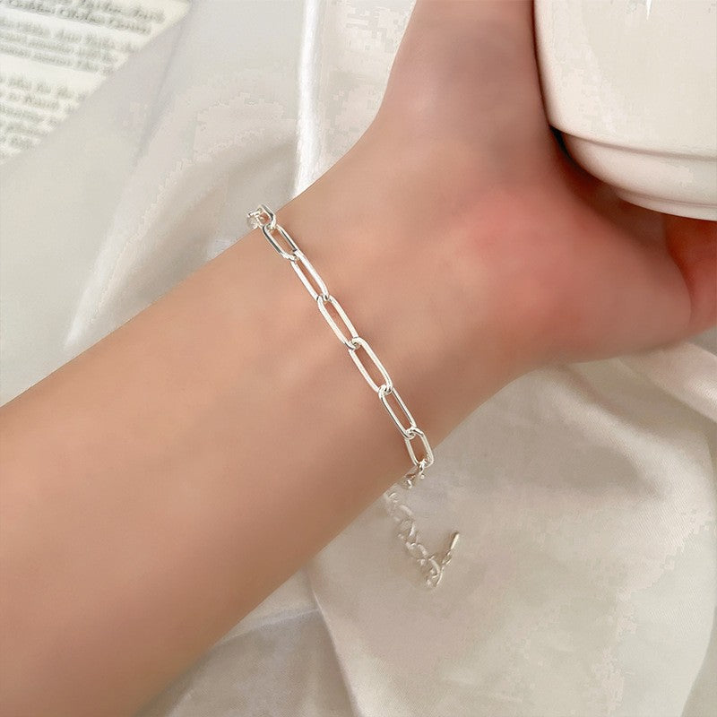 Minimalist Silver Chain Bracelet