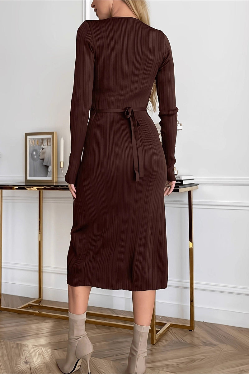 Long Sleeve Knit Sweater Dress