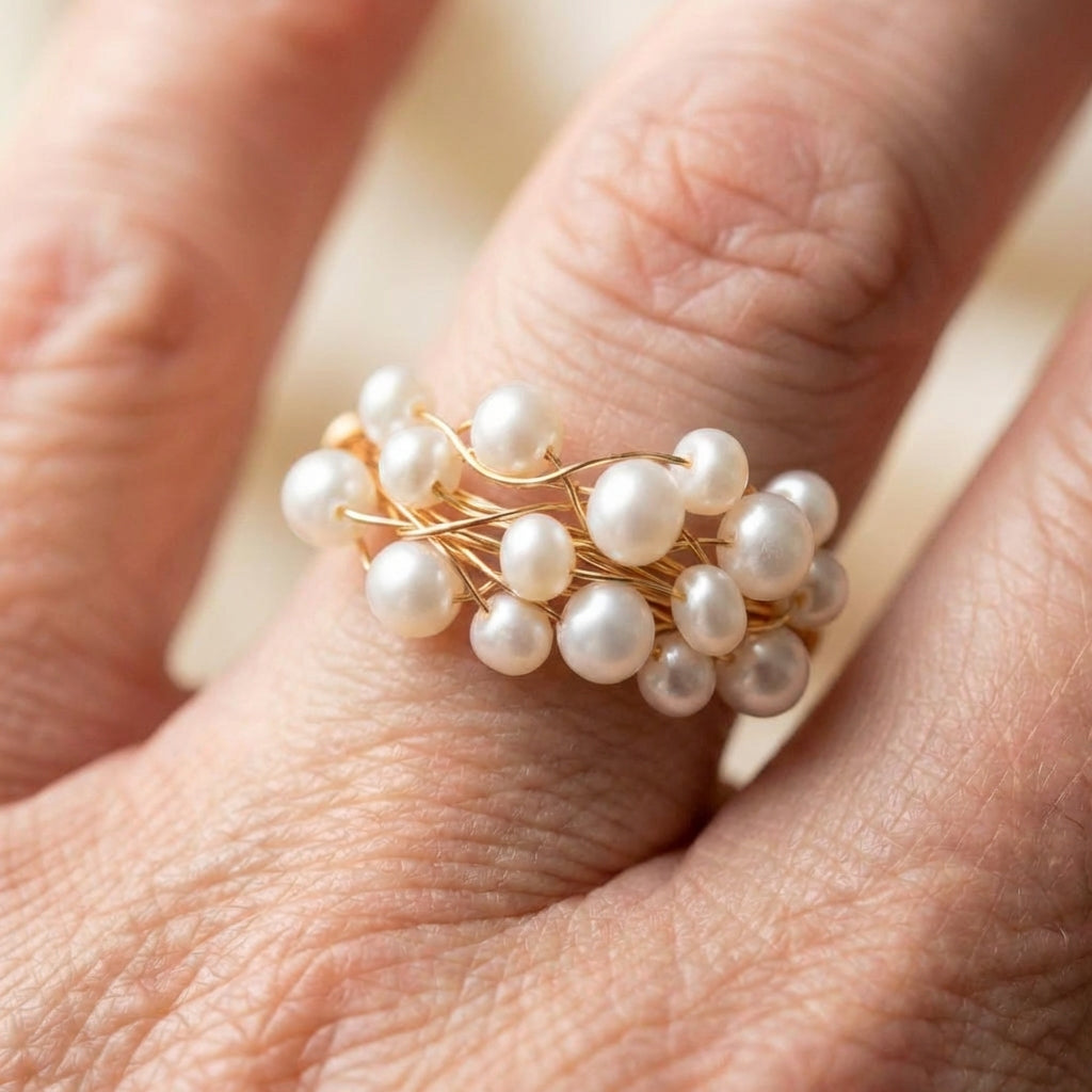 Vintage Pearl Nest Ring
