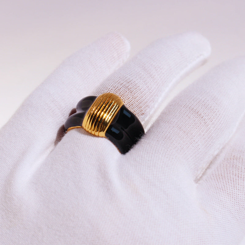 Statement Gold Black Ring
