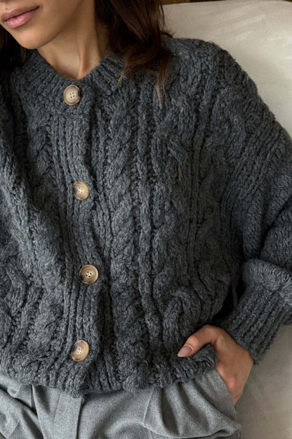 Cable Knit Crewneck Sweater