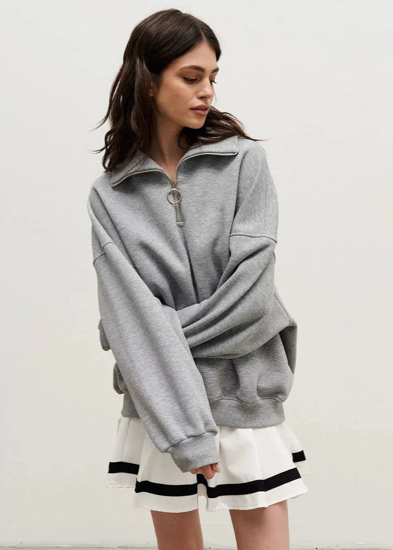 Zip-up Navy Sweater