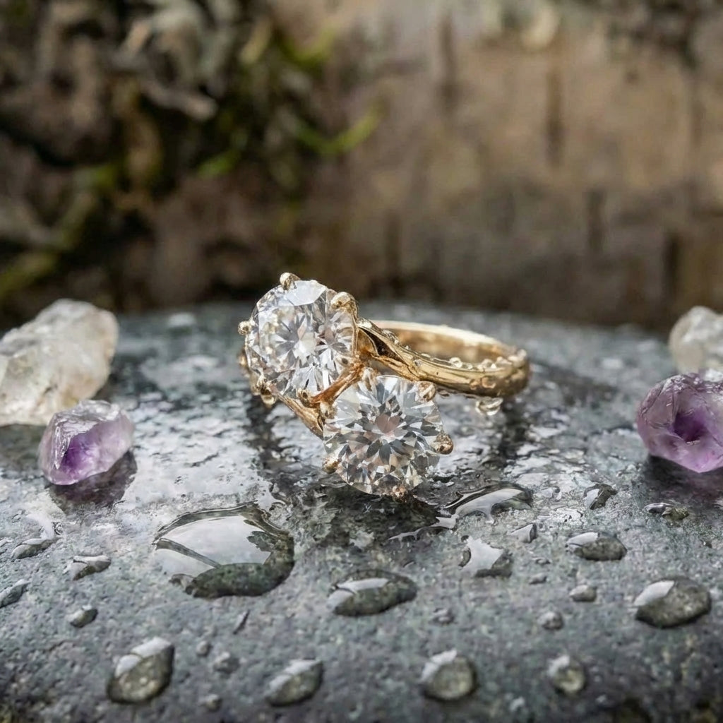 Elegant Double Crystal Ring