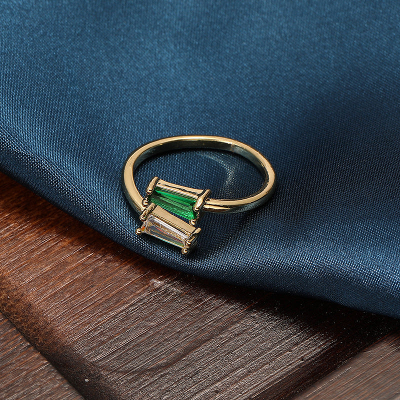 Elegant Green Crystal Ring