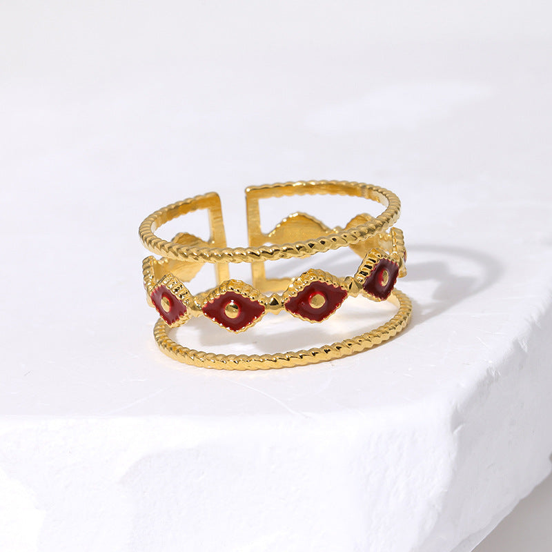 Elegant Ruby Gold Ring