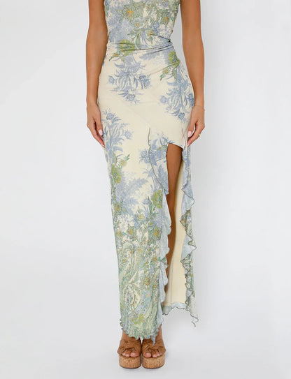 Theo Maxi Dress Tapestry™ — Command Every Gaze With Effortless Seductive Grace
