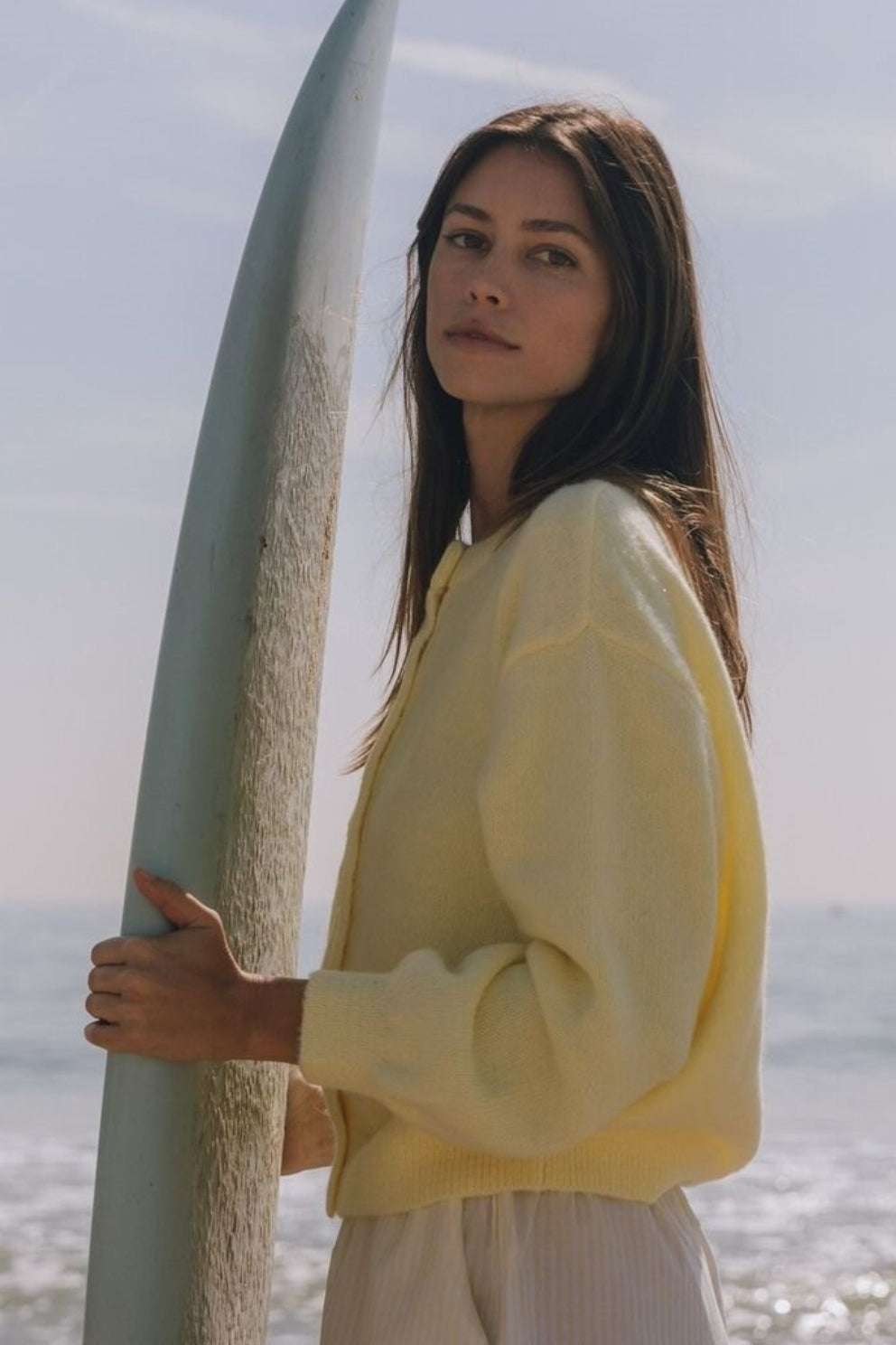 Buttoned Long Sleeve Knit Cardigan