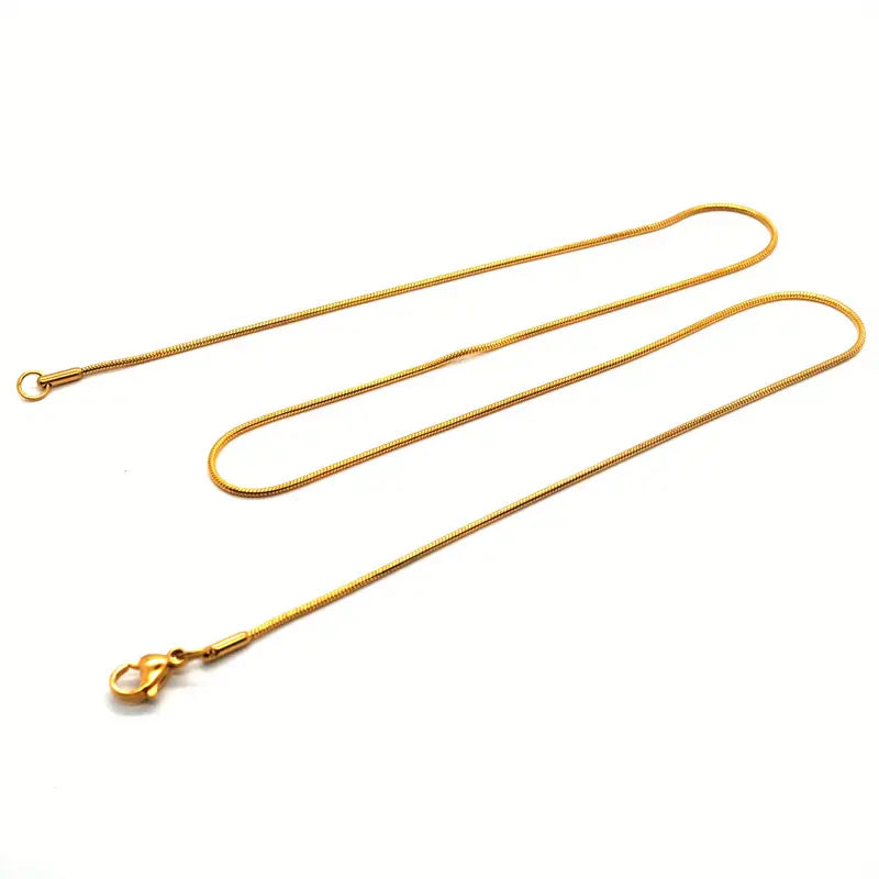 Minimalist Design Stainless Steel Braided Snake Chain Necklace