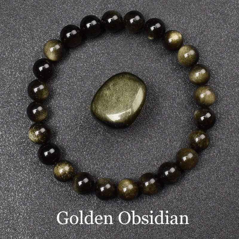 Golden Obsidian Beaded