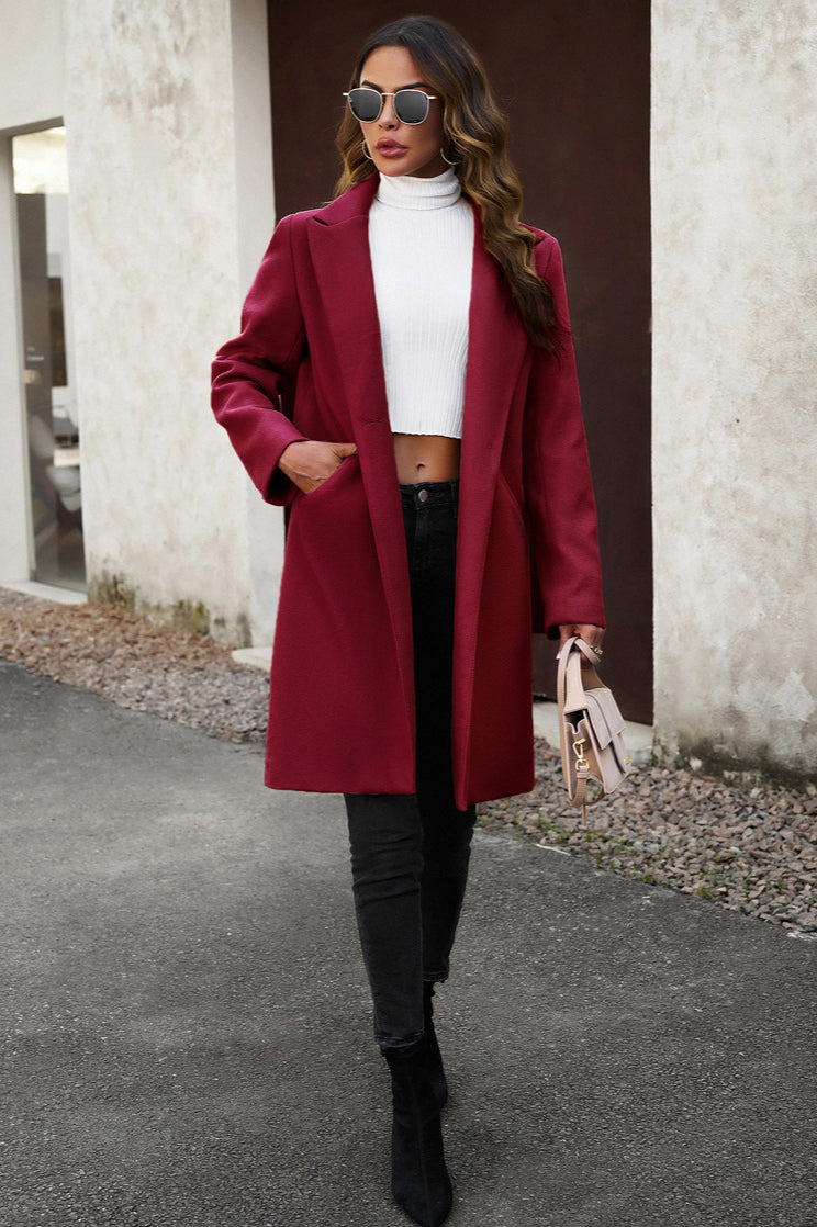 Wool Blend Longline Coat