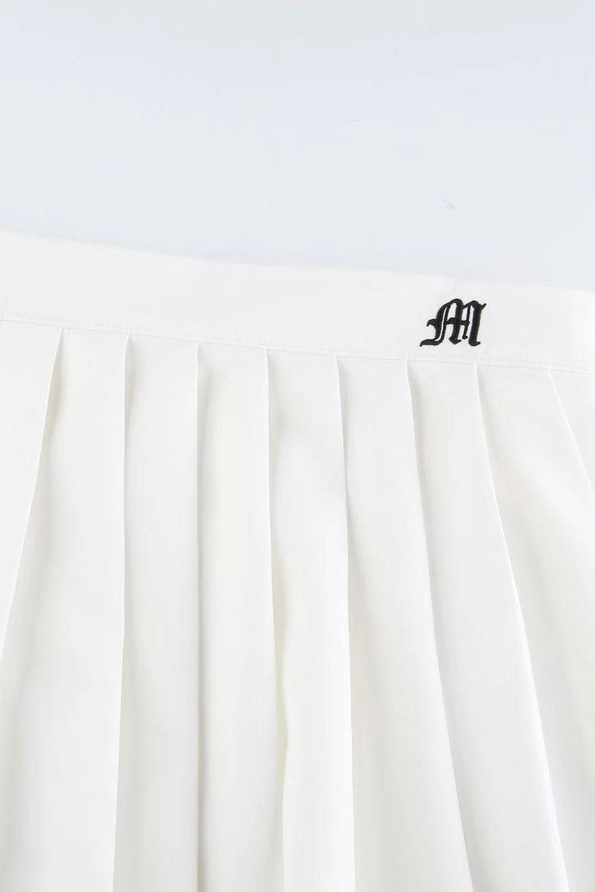 Pleated Anti-chafe High Waist Pocket Sports Skirt