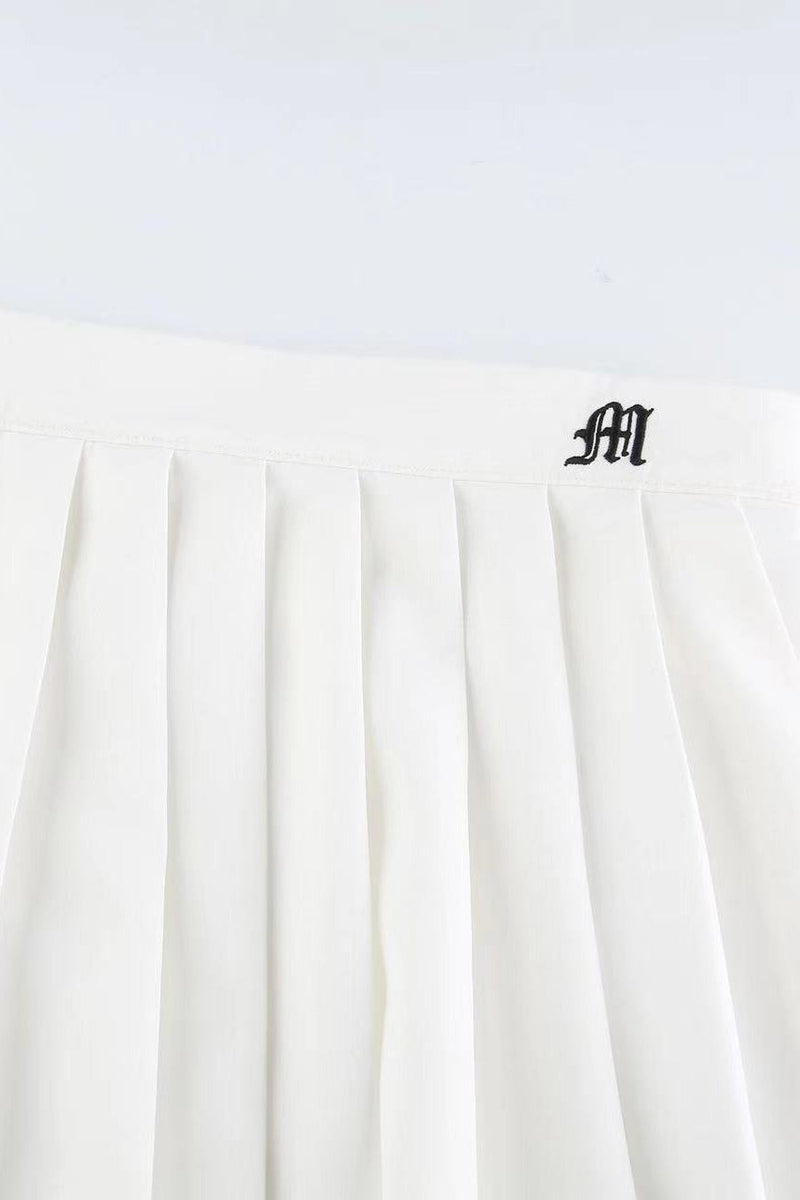 Pleated Anti-chafe High Waist Pocket Sports Skirt